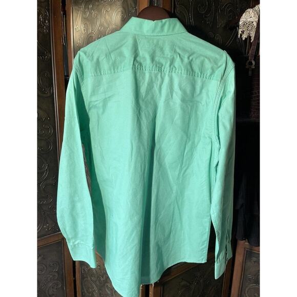 G by Guess Mint Green Men's‎ Button Up Long Sleeve Shirt Size XL - Picture 3 of 3